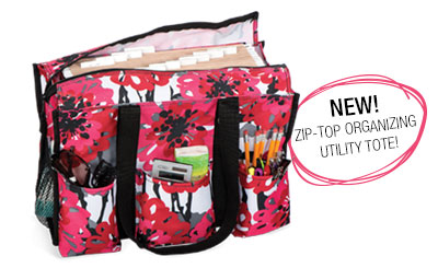 NEW! Zip-Top Organizing Utility Tote!